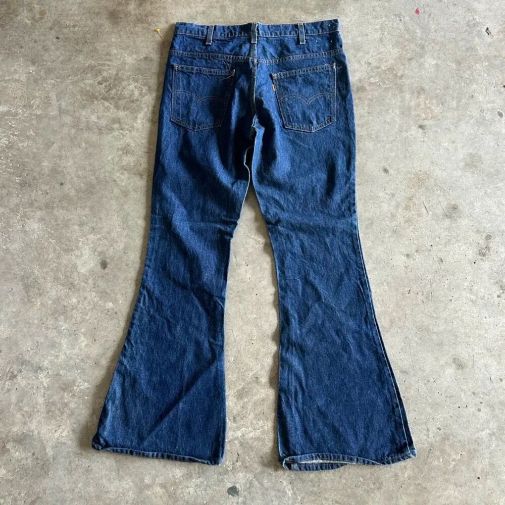 Vintage 80s Levi's 684 Flared Bellbottom Denim Jeans Size 34X34 NWOT